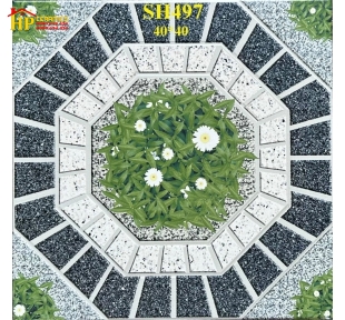 GẠCH SÂN VƯỜN 40X40 CỎ BÔNG HÌNH THÔI 497 GIA RẺ