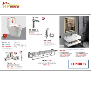 COMBO BÀN CẦU CHỈ VÀNG 6 MÓN CAO CẤP GIÁ RẺ