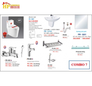 COMBO 9 MÓN THIẾT BỊ VỆ SINH CAO CẤP GIÁ RẺ