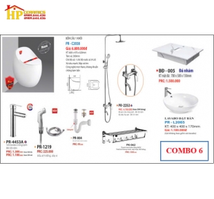 COMBO 8 MÓN THIẾT BỊ VỆ SINH BÀN CẦU QUẢ TRỨNG CAO CẤP GIÁ RẺ