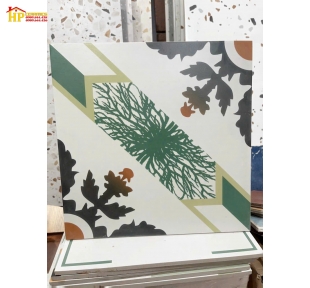 GẠCH ỐP LÁT 30X30 BÔNG CỔ ĐIỂN XANH LÁ