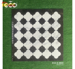 GẠCH LÁT NỀN 80X80 TRANG TRÍ CARO TRẮNG 8802