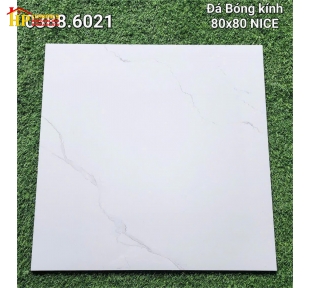 GẠCH LÁT NỀN 80X80 TRẮNG VÂN KHÓI 6021 CAO CẤP GIÁ RẺ