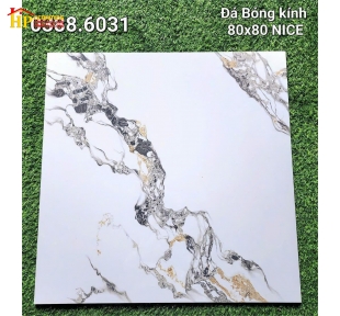 GẠCH LÁT NỀN 80X80 TRẮNG VÂN ĐÁ SỎI 6031 CAO CẤP GIÁ RẺ