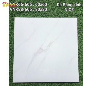 GẠCH LÁT NỀN 80X80 TRẮNG VÂN KHÓI ĐÁ NICE 605 CAO CẤP GIÁ RẺ