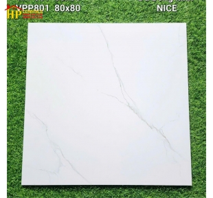 GẠCH LÁT NỀN 80X80 TRẮNG VÂN KHÓI ĐÁ NICE 801 CAO CẤP GIÁ RẺ