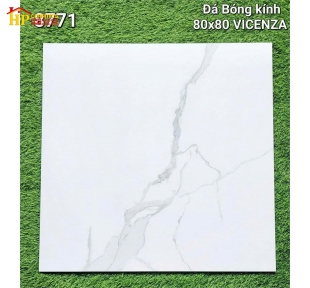 GẠCH LÁT NỀN 80X80 TRẮNG VÂN KHÓI 8771 CAO CẤP GIÁ RẺ