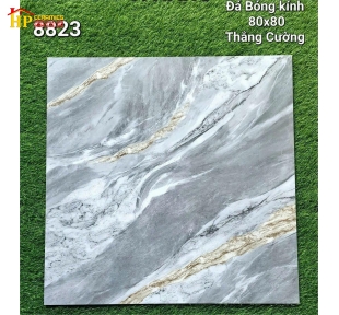 GẠCH LÁT NỀN 80X80 VÂN ĐÁ MARBLE XÁM 8823 CAO CẤP GIÁ RẺ