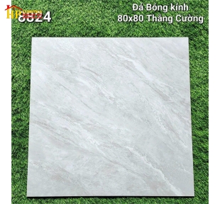 GẠCH LÁT NỀN 80X80 VÂN ĐÁ XÁM XÉO 8824 CAO CẤP GIÁ RẺ