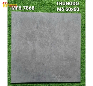 GẠCH LÁT NỀN 60X60 VÂN ĐÁ XÁM ĐẬM MATT 7868 CAO CẤP GIÁ RẺ