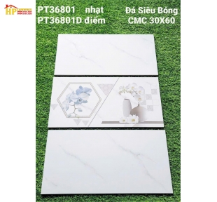 GẠCH ỐP TƯỜNG 30X60 TRẮNG VÂN KHÓI ĐÁ BÓNG 36801 CAO CẤP GIÁ RẺ
