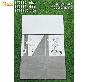 GẠCH ỐP TƯỜNG 30X60 VÂN ĐÁ XÁM 3680 CAO CẤP GIÁ RẺ