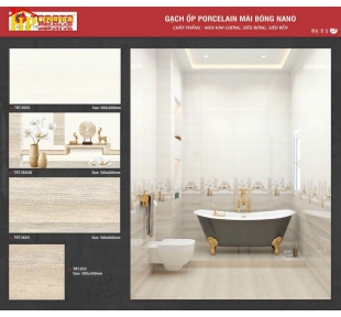 GẠCH ỐP TƯỜNG 30X60 VÂN ĐÁ VÀNG BÓNG 3605 CAO CẤP GIÁ RẺ