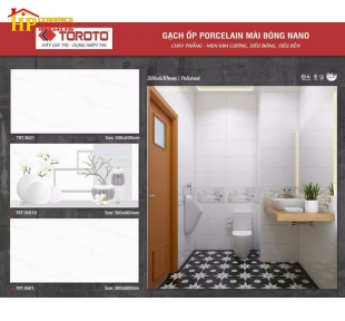GẠCH ỐP TƯỜNG 30X60 TRẮNG VÂN KHÓI SIÊU BÓNG 3601 CAO CẤP GIÁ RẺ