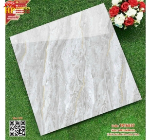GẠCH LÁT NỀN 60X60 VÂN ĐÁ XÉO XÁM CHỈ VÀNG TRT6837 CAO CẤP GIÁ RẺ