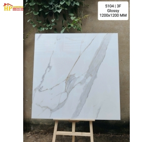 GẠCH LÁT NỀN 120X120 TRẮNG VÂN KHÓI LỚN 5104 CAO CẤP GIÁ RẺ