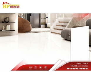 GẠCH LÁT NỀN 60X120 TRẮNG TRƠN 60120001 CAO CẤP GIÁ RẺ