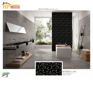 GẠCH ỐP TƯỜNG 30X60 TRANG TRÍ ĐEN CHỈ VÀNG 30614 CAO CẤP GIÁ RẺ