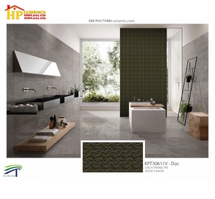 GẠCH ỐP TƯỜNG 300X600 ĐEN KHẮC KIM 30611 CAO CẤP GIÁ RẺ