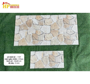GẠCH TRANG TRÍ 30X60 SỎI ĐÁ VÀNG NÂU 1157 CAO CẤP GIÁ RẺ