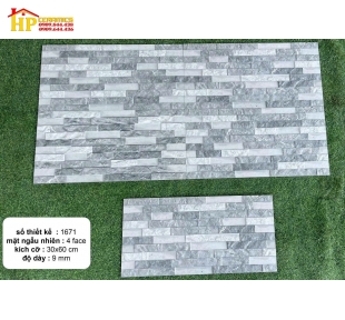 GẠCH TRANG TRÍ 30X60 GIẢ CỔ XÁM 1671 CAO CẤP GIÁ RẺ