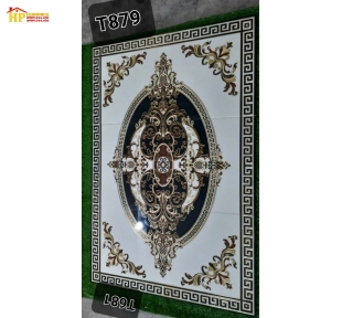 GẠCH THẢM TRANG TRÍ KHẮC KIM HOA VĂN CỔ ĐIỂN 879 CAO CẤP GIÁ RẺ