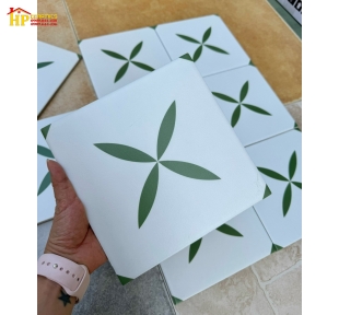 GẠCH LÁT NỀ 20X20 TRẮNG ĐIỂM BÔNG 4 CÁNH CAO CẤP GIÁ RẺ