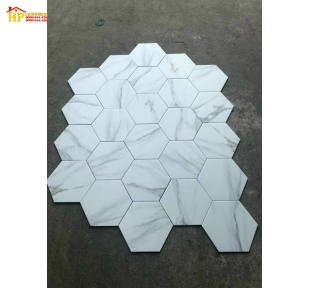 GẠCH LÁT NỀN 200X230 LỤC GIÁC TRẮNG KHÓI CAO CẤP GIÁ RẺ