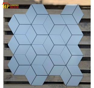 GẠCH LÁT NỀN 200X230 LỤC GIÁC TRẮNG HÌNH HỘP CAO CẤP GIÁ RẺ