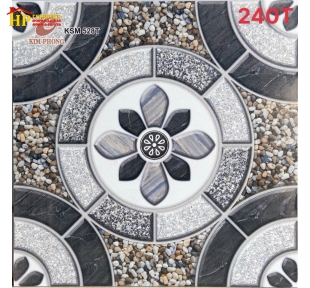 GẠCH LÁT SÂN VƯỜN 50X50 VÂN ĐÁ MÀI BÔNG GIỮA 528 CAO CẤP GIÁ RẺ