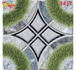 GẠCH LÁT SÂN VƯỜN 50X50 CỎ HÌNH THÔI XÁM 551 CAO CẤP GIÁ RẺ