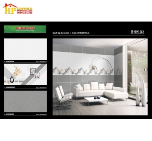 GẠCH ỐP TƯỜNG 30X60 VÂN MÈ XÁM ĐẬM LỢT ĐIỂM BÌNH BÔNG HOA VÀNG 39524 CAO CẤP GIÁ RẺ