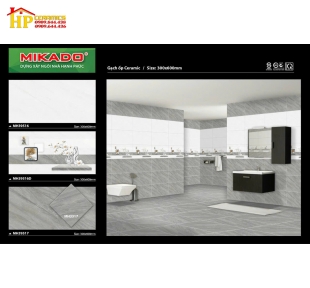 GẠCH ỐP TƯỜNG 30X60 VÂN ĐÁ XÉO XÁM ĐẬM LỢT ĐIỂM BÔNG TRẮNG 39516 CAO CẤP GIÁ RẺ