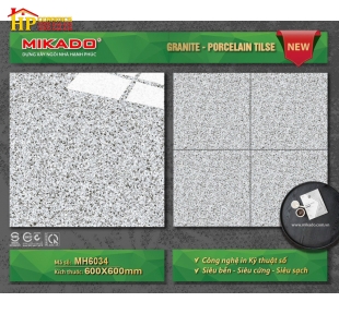 GẠCH LÁT NỀN 60X60 ĐÁ MÀI XÁM 6034 CAO CẤP GIÁ RẺ