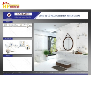 GẠCH ỐP TƯỜNG 30X60 TRẮNG VÂN KHÓI ĐIỂM BÌNH BÔNG HOA TRẮNG 3601 CAO CẤP GIÁ RẺ
