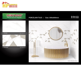 GẠCH ỐP TƯỜNG 30X60 TRẮNG VÂN KHÓI ĐÁ BÓNG ĐIỂM HÌNH LẬP THỂ 3622 CAO CẤP GIÁ RẺ