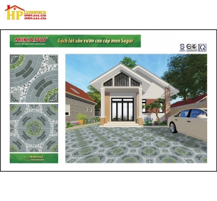 GẠCH LÁT SÂN VƯỜN 50X50 NỐI HÌNH TRÒN HOA VĂN CỎ 5504 CAO CẤP GIÁ RẺ