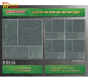 GẠCH LÁT SÂN VƯỜN 50X50 MÀU XÁM MÈ 5019 CAO CẤP GIÁ RẺ