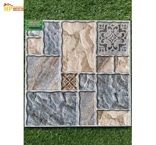 GẠCH LÁT SÂN VƯỜN 50X50 HÌNH CHỮ NHẬT NÂU GHÉP 5502 CAO CẤP GIÁ RẺ