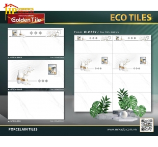 GẠCH ỐP TƯỜNG 30X60 TRẮNG VÂN KHÓI ĐIỂM BÌNH BÔNG TRẮNG CHỈ VÀNG 806 CAO CẤP GIÁ RẺ