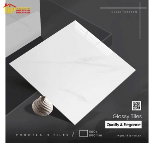 GẠCH LÁT NỀN 80X80 TRẮNG VÂN KHÓI NHẸ 8811 CAO CẤP GIÁ RẺ