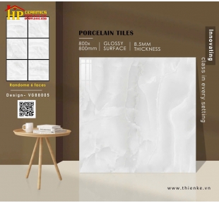 GẠCH LÁT NỀN 80X80 VÂN ĐÁ XÁM 88005 CAO CẤP GIÁ RẺ