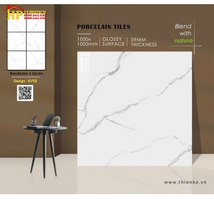 GẠCH LÁT NỀN 100X100 TRẮNG VÂN KHÓI NHIỀU 118 CAO CẤP GIÁ RẺ