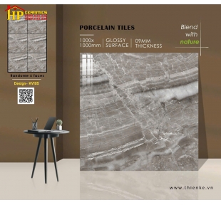 GẠCH LÁT NỀN 100X100 VÂN ĐÁ MABLE XÁM ĐẬM 105 CAO CẤP GIÁ RẺ