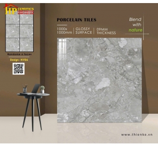 GẠCH LÁT NỀN 100X100 VÂN ĐÁ SỎI XÁM 104 CAO CẤP GIÁ RẺ