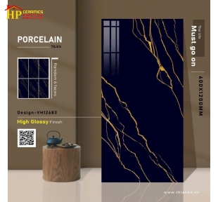 GẠCH LÁT NỀN 60X120 ĐEN CHỈ VÀNG 12638 CAO CẤP GIÁ RẺ