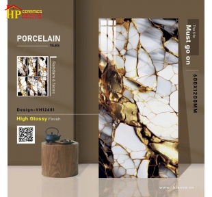 GẠCH LÁT NỀN 60X120 VÂN ĐÁ DÁT VÀNG 12681 CAO CẤP GIÁ RẺ