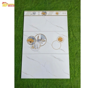 GẠCH ỐP TƯỜNG 40X80 TRẮNG VÂN KHÓI VÀNG ĐIỂM BÔNG VÀNG 4852 CAO CẤP GIÁ RẺ