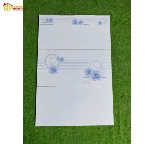 GẠCH ỐP TƯỜNG 40X80 TRẮNG TRƠN ĐIỂM BÔNG XANH 4850 CAO CẤP GIÁ RẺ
