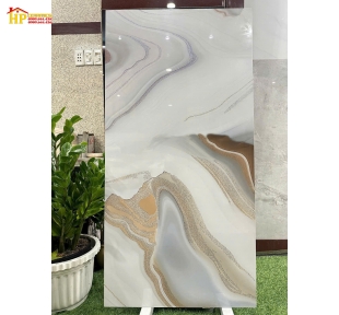 GẠCH LÁT NỀN 60X120 TRẮNG VÂN LOANG VÀNG NÂU  KHẮC KIM PHỦ MÀU12669 CAO CẤP GIÁ RẺ